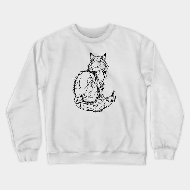 Kitty Gesture Crewneck Sweatshirt by InkedinRed